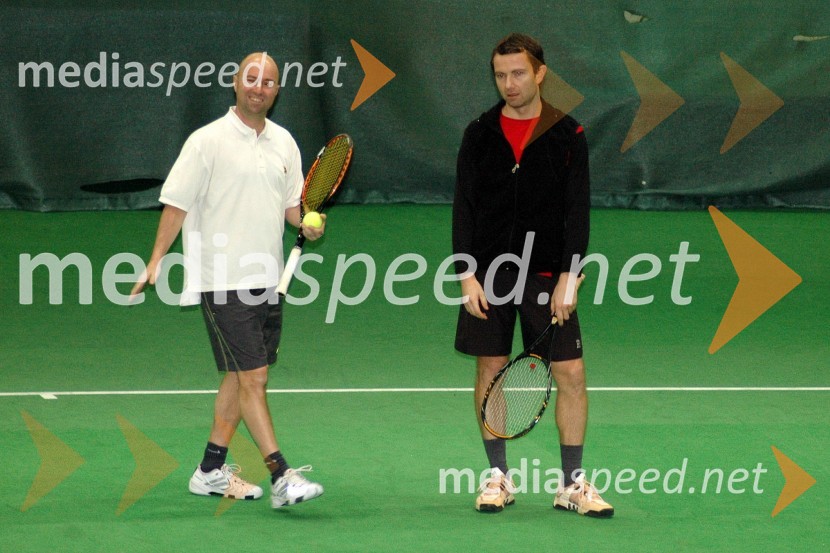 Iztok Božič, slovenski teniški igralec in Tomaž Orešič, EFT Group1. VIP CUP UNITUR 2008