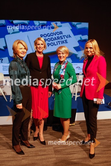  Nevenka Črešnar Pergar, lastnica in direktorica podjetja NP Consulting;  Petra Juvančič, izvršna direktorica, Združenje Manager; dr. Aleksandra Pivec, stranka Naša dežela, predsednica;  Ajša Vodnik, izvršna direktorica AmCham (Ameriška gospodarska zbornica)Gospodarski krog, Amcham Slovenija