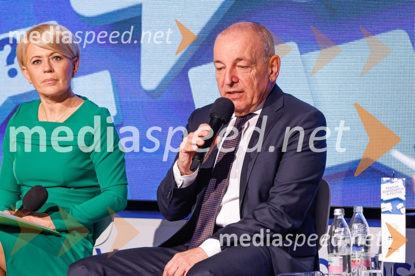 dr. Aleksandra Pivec, stranka Naša dežela, predsednica;  Andrej Šircelj, minister za financeGospodarski krog, Amcham Slovenija