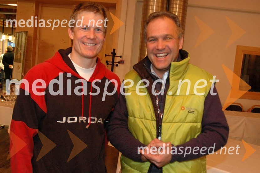 Bernard Vajdič, alpski smučar in Damjan Pintar, direktor podjetja Unitur1. VIP CUP UNITUR 2008