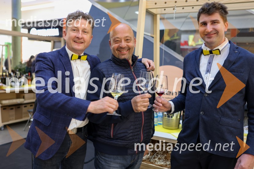  Danilo Steyer,   vinar, Steyer Vina; vinski vitez, predsednik Vinske reprezentance Slovenije;  Boštjan Protner, vinar, Hiša Joannes Protner;  Sandi  Fleisinger, Kmetija FleisingerPubeci v Citycentru Celje