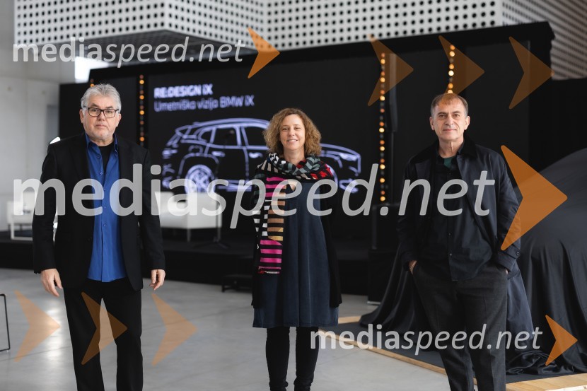  Miran Mohar, IRWIN;  Alenka Gregorič, umetnostna zgodovinarka, kustosinja in pisateljica;  ... Zaključek natečaja in predstavitev zmagovalne umetniške preobrazbe BMW iX