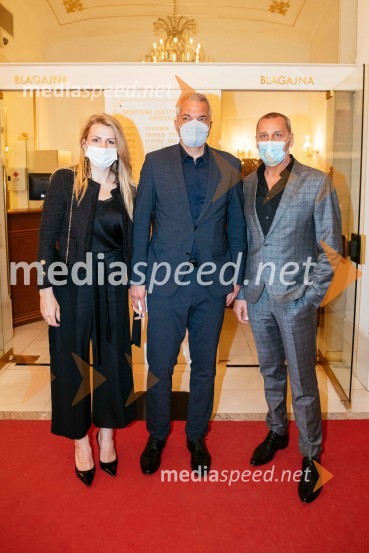  Katja Arsenovič, direktorica Rožmarin Hospitality Group;  Aleksander Saša Arsenovič, župan, Mestna občina Maribor;  Danilo Rošker, direktor SNG MariborSvatba & posvetitev pomladi, premiera baleta Edwarda Cluga