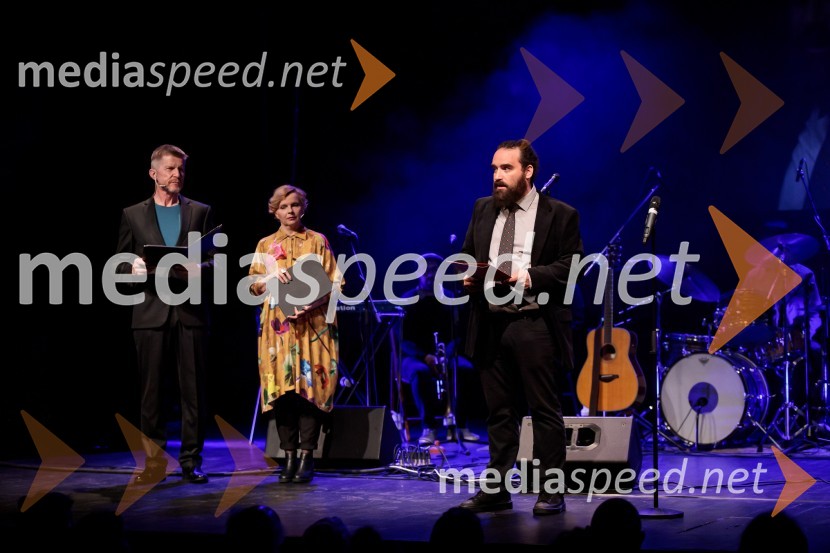  Borut  Veselko, igralec;  Vesna  Slapar, igralka;   Jure Novak, režiser, direktor, Prešernovo gledališče KranjSklepna slovesnost 52. tedna slovenske drame