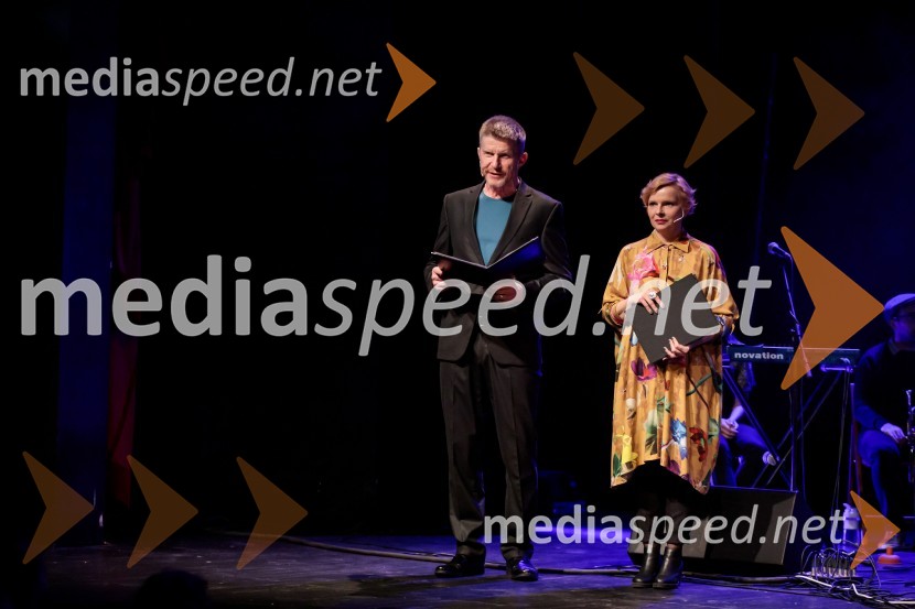  Borut  Veselko, igralec;  Vesna  Slapar, igralkaSklepna slovesnost 52. tedna slovenske drame