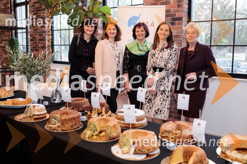  ... ;  Janja Štrumbelj, La Potica;  Mirjam Kavčič, direktorica Lesaffre Slovenija;  ... ; mag. Marlena Skvarča, višja predavateljica za področje prehrane na Oddelku za živilstvo, Biotehniška fakulteta, Univerza v LjubljanMojster potice - Fala kraljice 2022