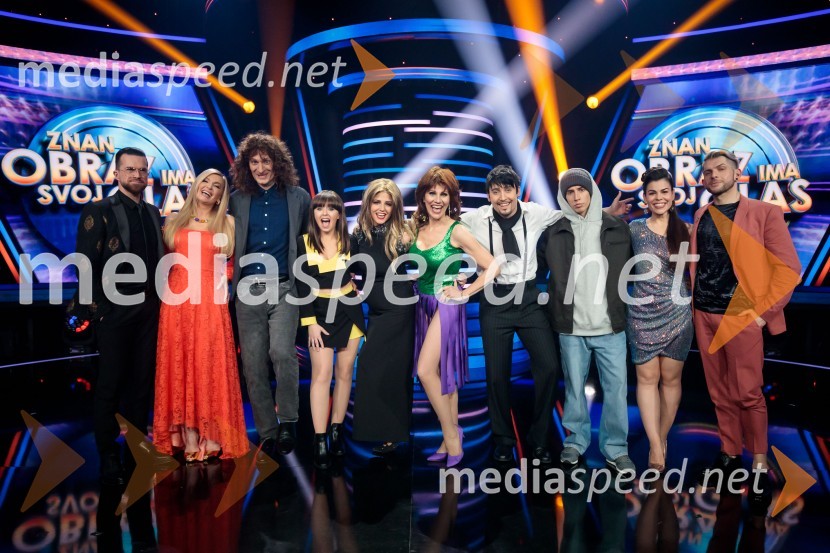  Andrej Škufca, štirikratni svetovni plesni prvak in plesni sodnik;  Helena Blagne, pevka;  Mario Pešić, pevec, skupina The Sticky Licks;  Adrijana Kamnik, pevka;  Nastja  Gabor, pevka;  Damjana Golavšek, pevka;  Rok Piletič, BQL;  Anej Piletič, BQL;  Ana Maria Mitić, stand up komičarka;  Klemen Bunderla, radijski voditelj, radio AktualZnan obraz ima svoj glas, 6. oddaja