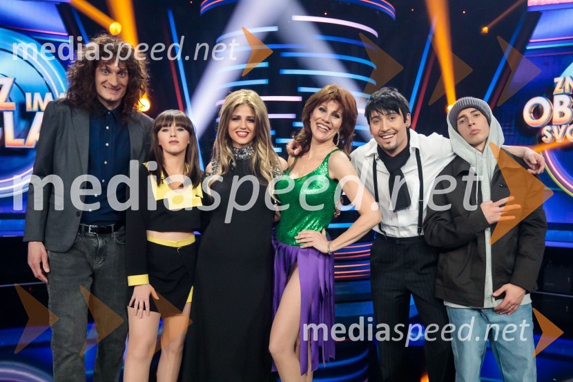  Mario Pešić, pevec, skupina The Sticky Licks;  Adrijana Kamnik, pevka;  Nastja  Gabor, pevka;  Damjana Golavšek, pevka;  Rok Piletič, BQL;  Anej Piletič, BQLZnan obraz ima svoj glas, 6. oddaja