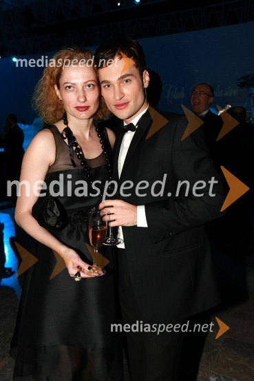 Hermina Kovačič, urednica Diners Magazine in Jaka Jeler, televizijski voditelj ter novinarAl Gore v Sloveniji na zabavi Diners Black Card