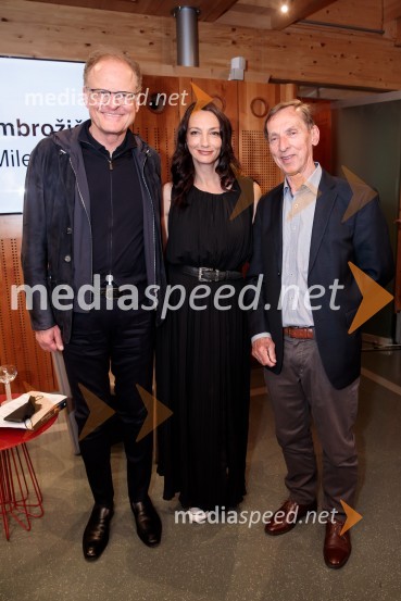  Janez  Škrabec, direktor Riko d.o.o., predsednik Slovensko-ruskega poslovnega sveta, častni konzul Belorusije;  Vesna Milek, novinarka in publicistka;  Lado Ambrožič, novinarLado Ambrožič v pogovoru z Vesno Milek, Škrabčeva domačija