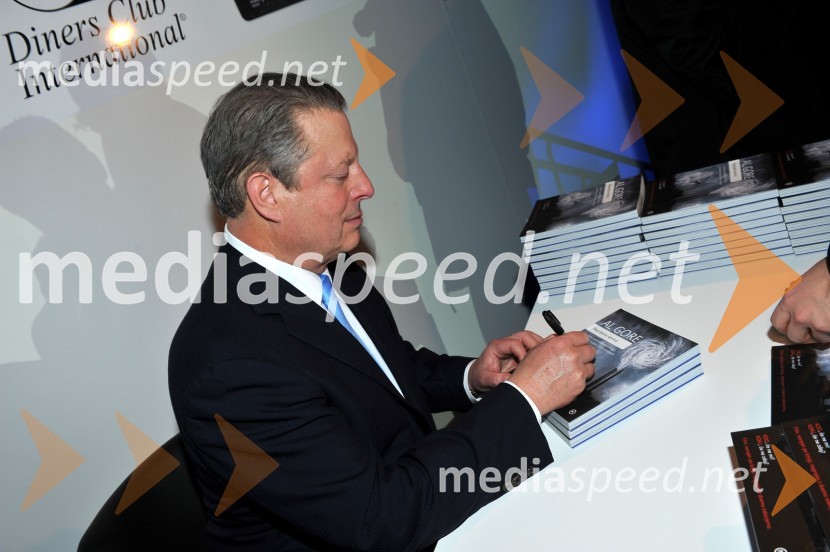 Al Gore, nekdanji ameriški podpredsednik in dobitnik Nobelove nagrade za mirAl Gore v Sloveniji na zabavi Diners Black Card