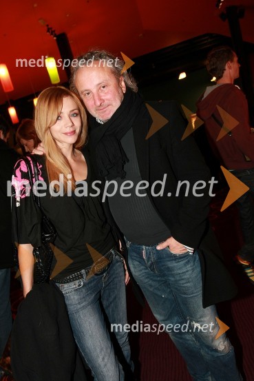 Katarina Čas, televizijska voditeljica in Peter Bratuša, direktor Felina filmsVampir z Gorjancev, predpremiera filma