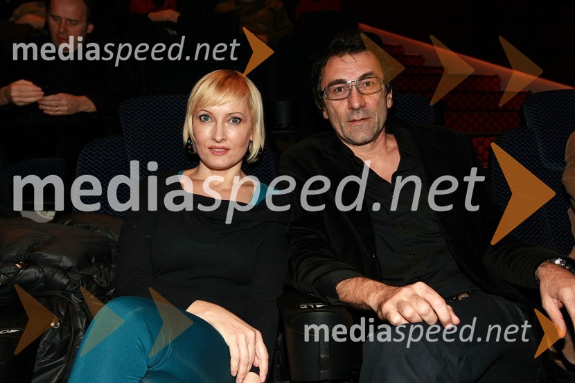 Tanja Ribič, igralka in Branko Đurić - Đuro, režiser ter igralec   
 
Vampir z Gorjancev, predpremiera filma