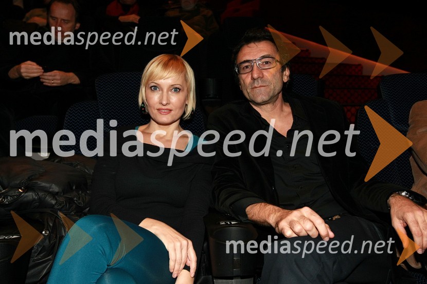 Tanja Ribič, igralka in Branko Đurić - Đuro, režiser ter igralec   
 
Vampir z Gorjancev, predpremiera filma