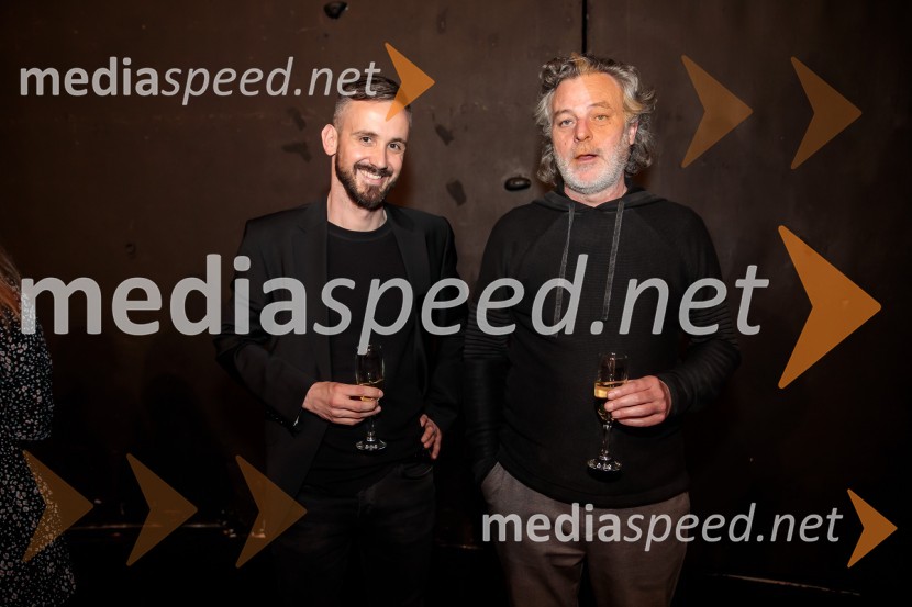  Jernej Pristov, vodja službe za odnose z javnostmi SNG Drama Ljubljana;  Bojan Jablanovec, režiserMandićCirkus, premiera