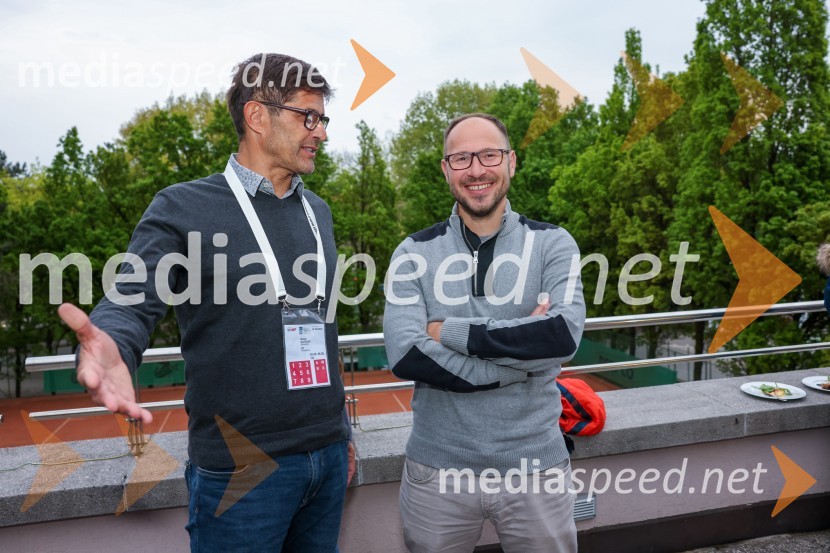  Matjaž Rakovec, predsednik Hokejske zveze Slovenije;  Jernej Vrtovec, minister za infrastrukturoSlovenija - Madžarska, hokejska tekma, VIP