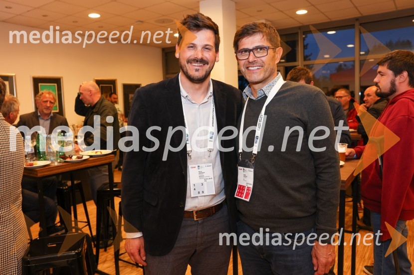  Martin Jezeršek, generalni direktor Jezeršek d.o.o.;  Matjaž Rakovec, predsednik Hokejske zveze SlovenijeSlovenija - Madžarska, hokejska tekma, VIP