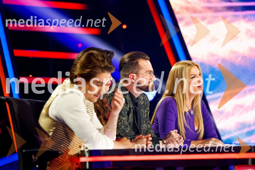  Bojan Cvjetićanin, Joker Out;  Andrej Škufca, štirikratni svetovni plesni prvak in plesni sodnik;  Helena Blagne, pevkaZnan obraz ima svoj glas, 8. oddaja