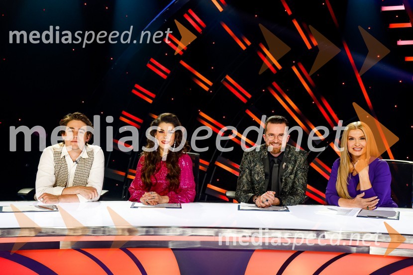  Bojan Cvjetićanin, Joker Out;  Ana Maria Mitić, stand up komičarka;  Andrej Škufca, štirikratni svetovni plesni prvak in plesni sodnik;  Helena Blagne, pevkaZnan obraz ima svoj glas, 8. oddaja