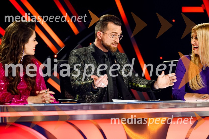  Ana Maria Mitić, stand up komičarka;  Andrej Škufca, štirikratni svetovni plesni prvak in plesni sodnik;  Helena Blagne, pevkaZnan obraz ima svoj glas, 8. oddaja