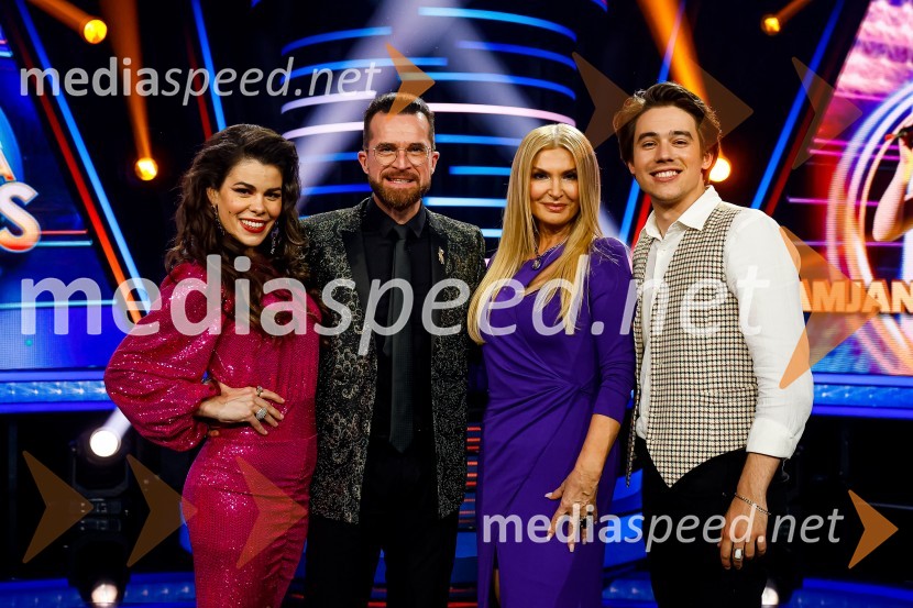  Ana Maria Mitić, stand up komičarka;  Andrej Škufca, štirikratni svetovni plesni prvak in plesni sodnik;  Helena Blagne, pevka;  Bojan Cvjetićanin, Joker OutZnan obraz ima svoj glas, 8. oddaja