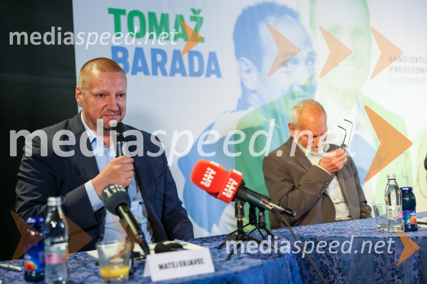  Matej Erjavec, predsednik, Košarkarska Zveza Slovenije;  Miroslav Cerar, nekdanji gimnastičar, predsednik Odbora za podeljevanje Bloudkovih priznanjTomaž Barada napovedal kandidaturo za predsednika OKS