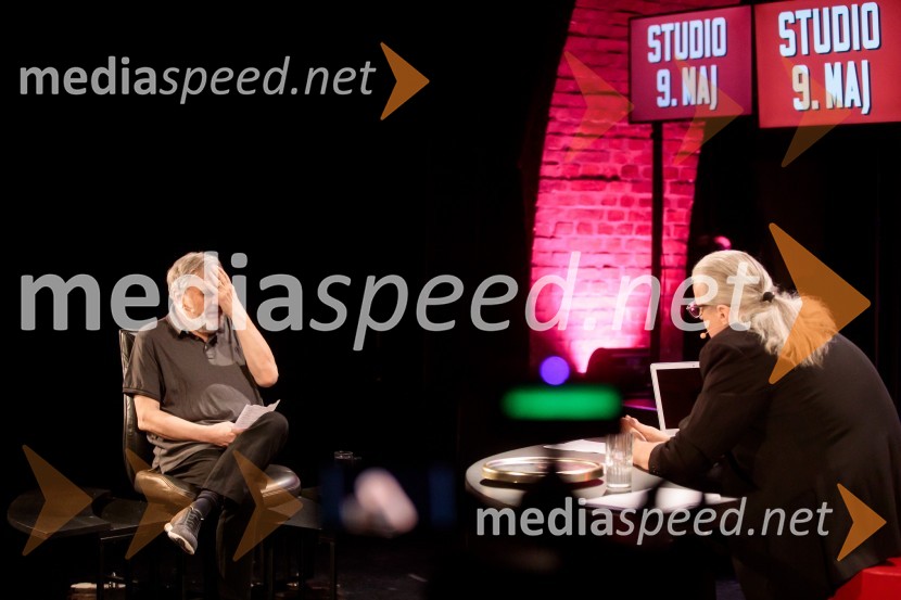 dr. Slavoj Žižek, filozof; mag. Marcel Štefančič ml., filmski kritik, publicist in TV voditeljDan zmage z Marcelom Štefančičem Jr