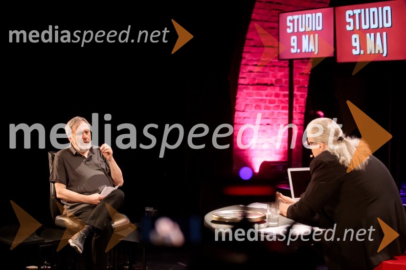 dr. Slavoj Žižek, filozof; mag. Marcel Štefančič ml., filmski kritik, publicist in TV voditeljDan zmage z Marcelom Štefančičem Jr