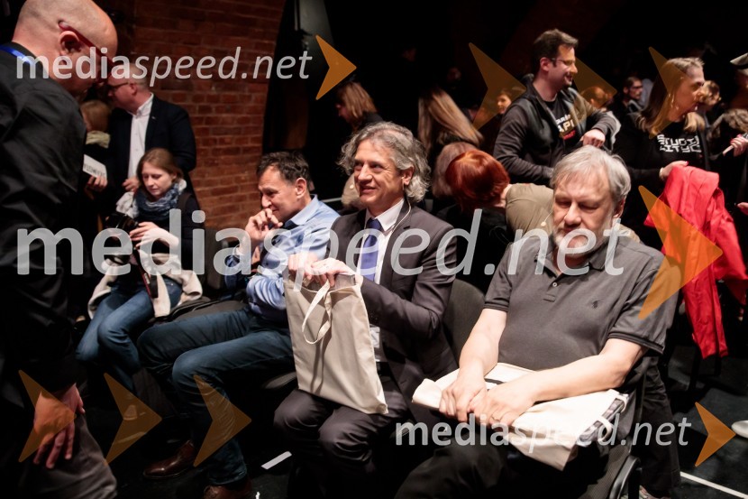  Robert Golob, predsednik stranke Gibanje Svoboda; dr. Slavoj Žižek, filozofDan zmage z Marcelom Štefančičem Jr