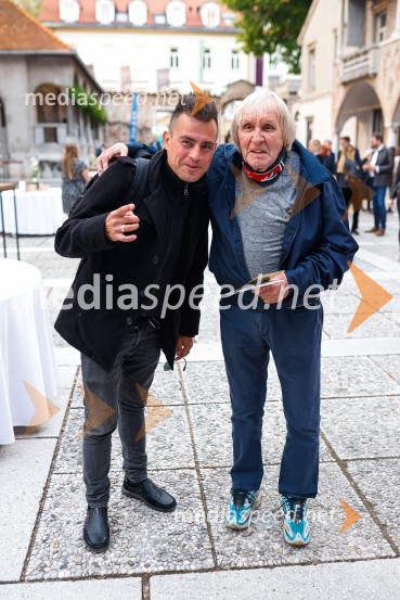  Omar Naber, glasbenik;  Tone Fornezzi - Tof, novinarOtvoritev nove strehe v Poletnem gledališču Križank