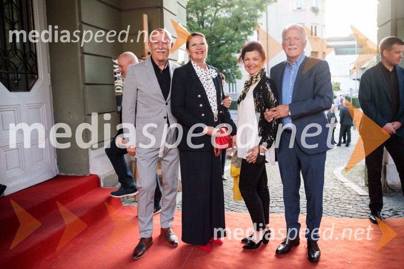  Frane Praprotnik, podjetnik;  Polona  Praprotnik;  Nena Kopčaver Guček;  Andrej Guček, zdravnikVeliki diktator, premiera drame