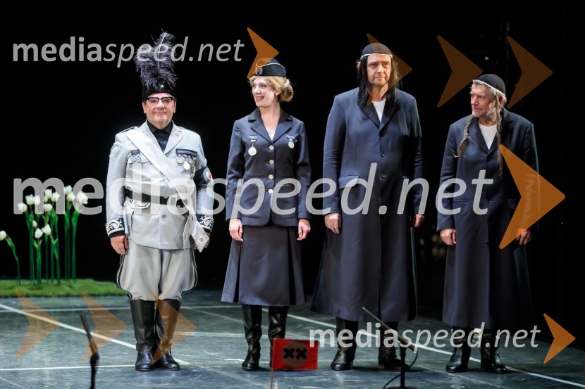  Bojan Emeršič, igralec;  Eva Jesenovec, igralka;  Matija Rozman, igralec;  Zvone Hribar, igralecVeliki diktator, premiera drame