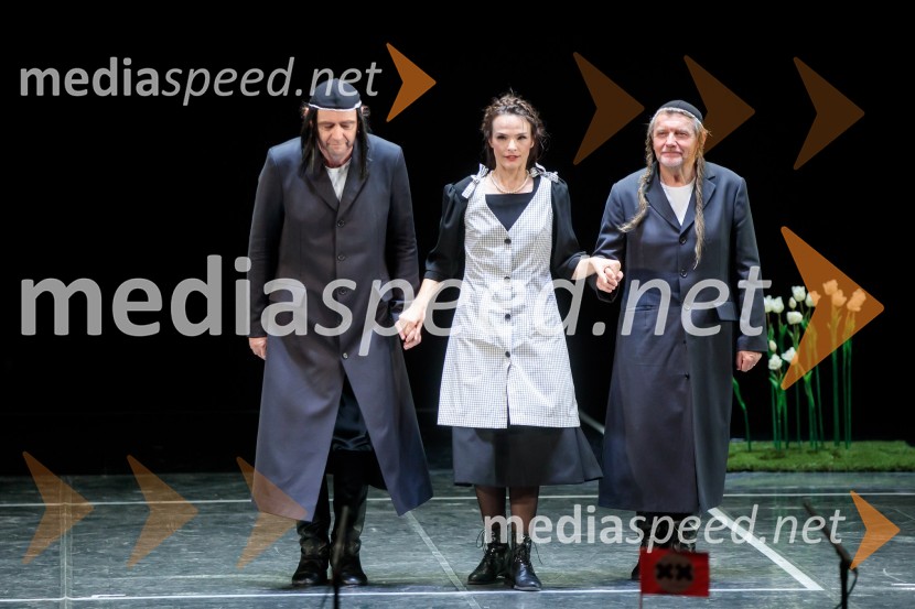  Matija Rozman, igralec;  Tina Vrbnjak, igralka;  Zvone Hribar, igralecVeliki diktator, premiera drame