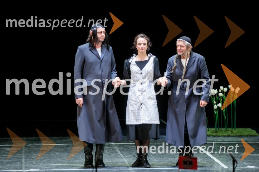  Matija Rozman, igralec;  Tina Vrbnjak, igralka;  Zvone Hribar, igralecVeliki diktator, premiera drame