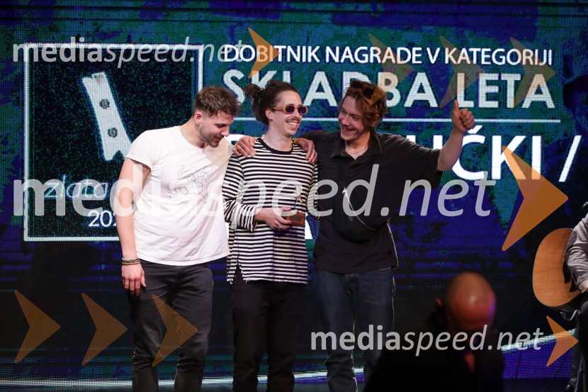  Tomaž Zupančič, glasbena skupina MRFY;  Rok  Klobučar, glasbena skupina MRFY;  Lenart Merlin, glasbena skupina MRFYZlata piščal 2022, podelitev glasbenih nagrad