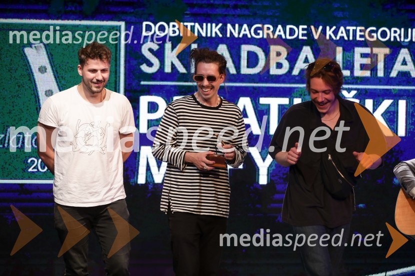  Tomaž Zupančič, glasbena skupina MRFY;  Rok  Klobučar, glasbena skupina MRFY;  Lenart Merlin, glasbena skupina MRFYZlata piščal 2022, podelitev glasbenih nagrad