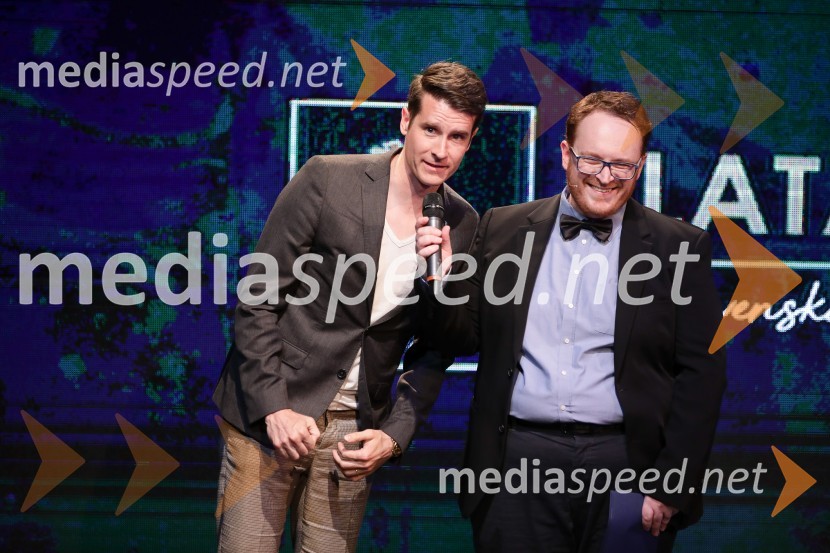  Janez Černe, podžupan Mestne občine Kranj;  Juš Milčinski, improvizator, programski direktor Doma kulture KamnikZlata piščal 2022, podelitev glasbenih nagrad