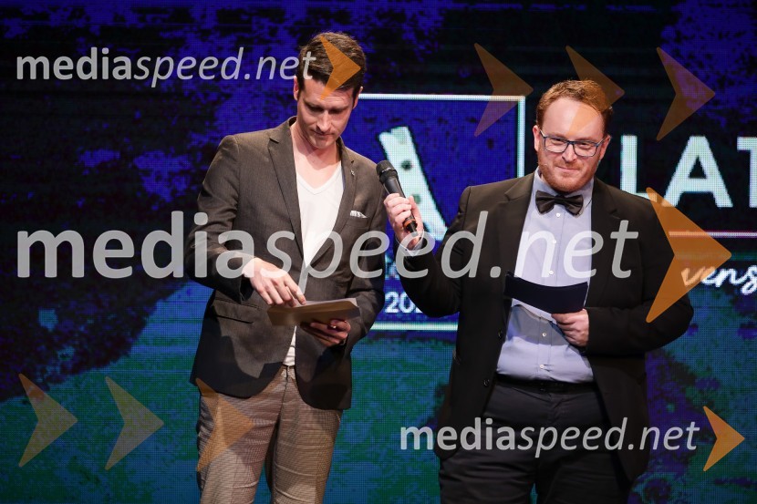  Janez Černe, podžupan Mestne občine Kranj;  Juš Milčinski, improvizator, programski direktor Doma kulture KamnikZlata piščal 2022, podelitev glasbenih nagrad