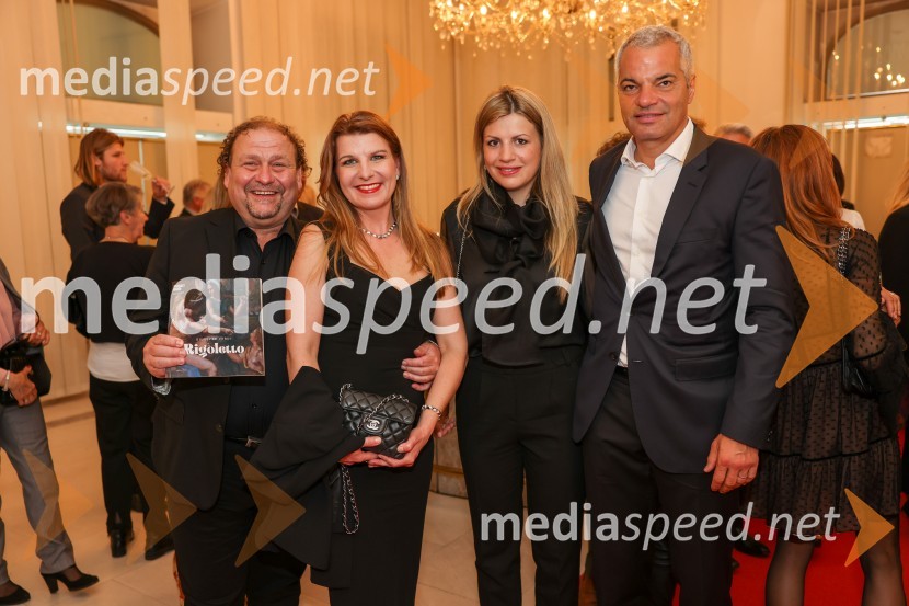  Darko  Brlek, direktor in umetniški vodja, Festival Ljubljana;  Janja Lamberger;  Katja Arsenovič, direktorica Rožmarin Hospitality Group;  Saša Arsenovič, župan občine Maribor, podjetnikRigoletto, premiera opere, SNG Maribor