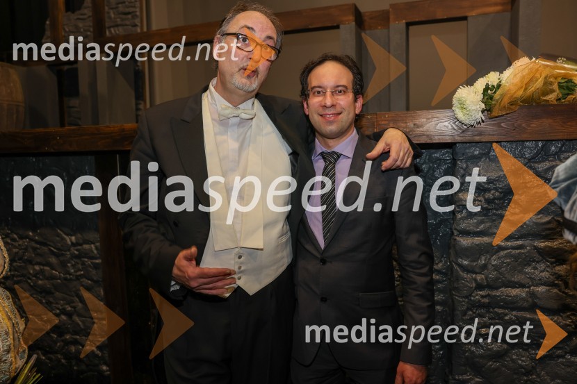  Francesco Rosa, dirigent;  Simon Krečič, umetniški direktor Opere SNG MariborRigoletto, premiera opere, SNG Maribor