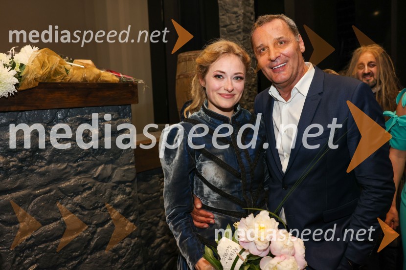  Nika Gorič, sopranistka;  Danilo Rošker, direktor SNG MariborRigoletto, premiera opere, SNG Maribor