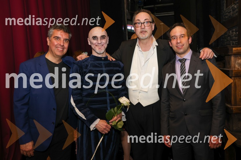  Pier Francesco  Maestrini, režiser;  Marian Pop, operni pevec;  Francesco Rosa, dirigent;  Simon Krečič, umetniški direktor Opere SNG MariborRigoletto, premiera opere, SNG Maribor