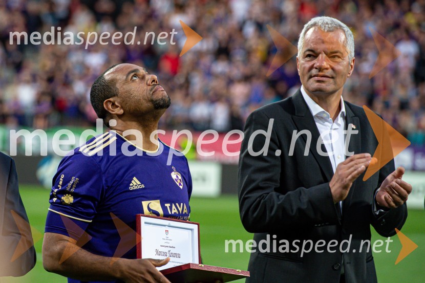  Marcos  Tavares, nogometaš, NK Maribor;  Saša Arsenovič, župan občine Maribor, podjetnikMarcos Tavares - zadnja tekma v Ljudskem vrtu