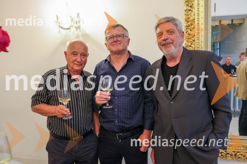  Vidko Gradišnik, ustanovitelj podjetja Vigrad;  Primož Finžgar, nekdanji generalni sekretar Organizacijskega komiteja Planica ;  Boris Pesjak, podpredsednik organizacijskega komiteja (OK) pokala VitrancTone Vogrinec, zabava za 80. rojstni dan