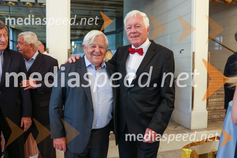 Milan Kučan, nekdanji predsednik Republike Slovenije;  Tone Vogrinec, športni in smučarski funkcionarTone Vogrinec, zabava za 80. rojstni dan
