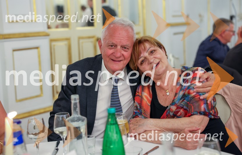  Željko Vidovič;  Maja VidovičTone Vogrinec, zabava za 80. rojstni dan