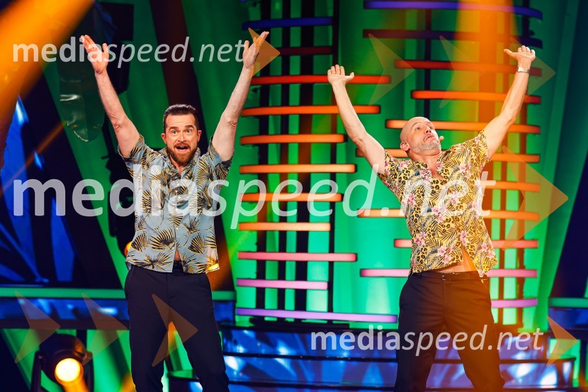  Andrej Škufca, štirikratni svetovni plesni prvak in plesni sodnik;  Peter Poles, televizijski voditeljZnan obraz ima svoj glas, 9. oddaja