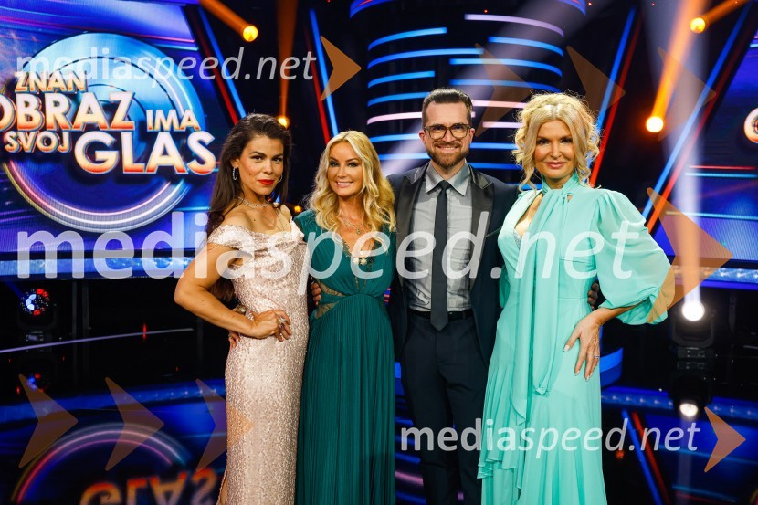  Ana Maria Mitić, stand up komičarka;  Saša Lendero, pevka, voditeljica;  Andrej Škufca, štirikratni svetovni plesni prvak in plesni sodnik;  Helena Blagne, pevkaZnan obraz ima svoj glas, 9. oddaja
