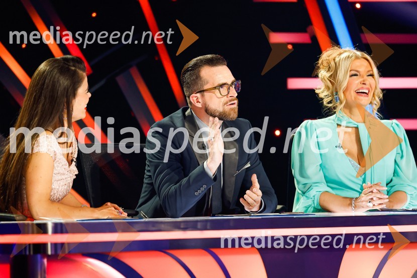  Ana Maria Mitić, stand up komičarka;  Andrej Škufca, štirikratni svetovni plesni prvak in plesni sodnik;  Helena Blagne, pevkaZnan obraz ima svoj glas, 9. oddaja