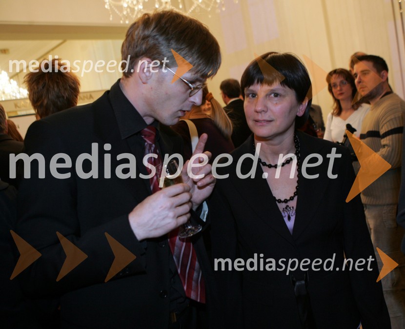 Peter Jančič, novinar Večera in Darja Verbič, glavna in odgovorna urednica VečeraVečerov Bob leta 2005, SNG Maribor